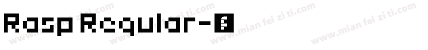 Rasp Regular字体转换
